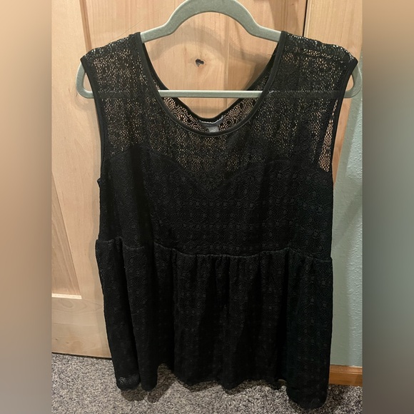 Lovesick Tops - Lovesick by Torrid size 2 black lace shirt